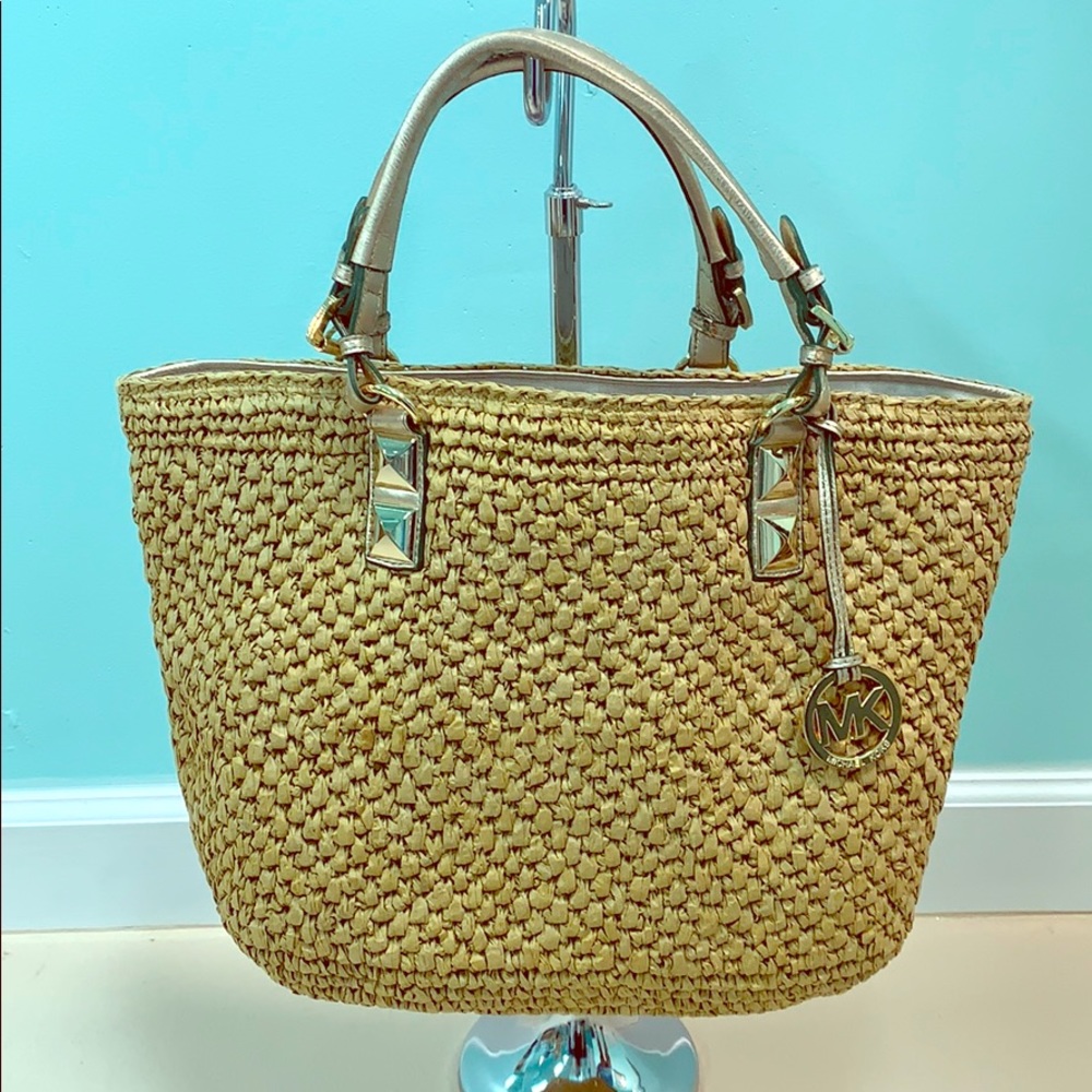 Authentic Michael Kors Straw Tote